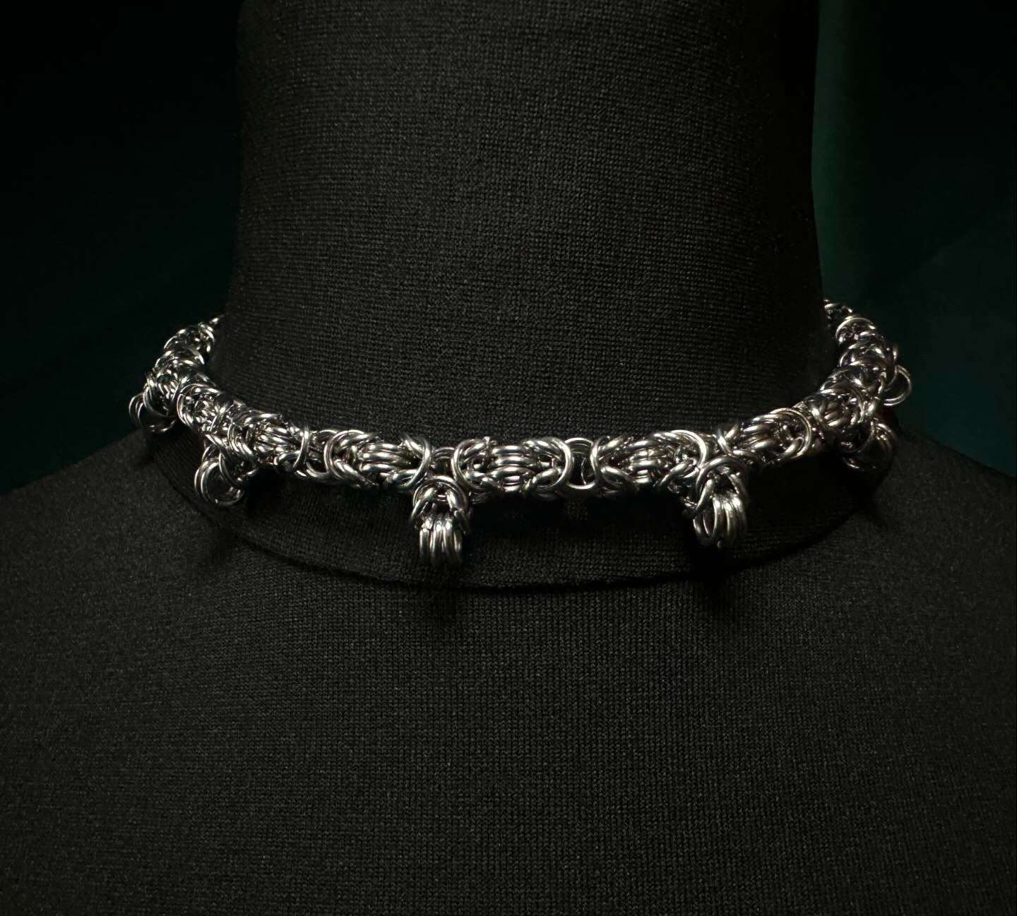 Byzantine Choker or Necklace with Spikes