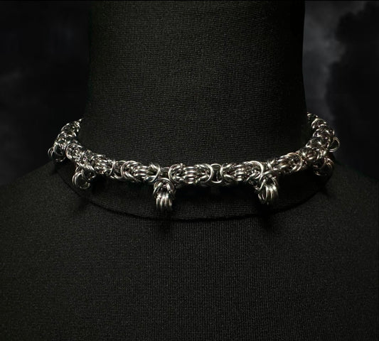 Byzantine Choker or Necklace with Spikes